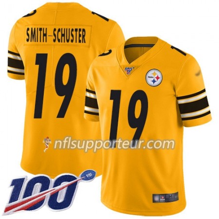 Maillot Homme Pittsburgh Steelers JuJu Smith-Schuster 19 Nike Jaune 100th